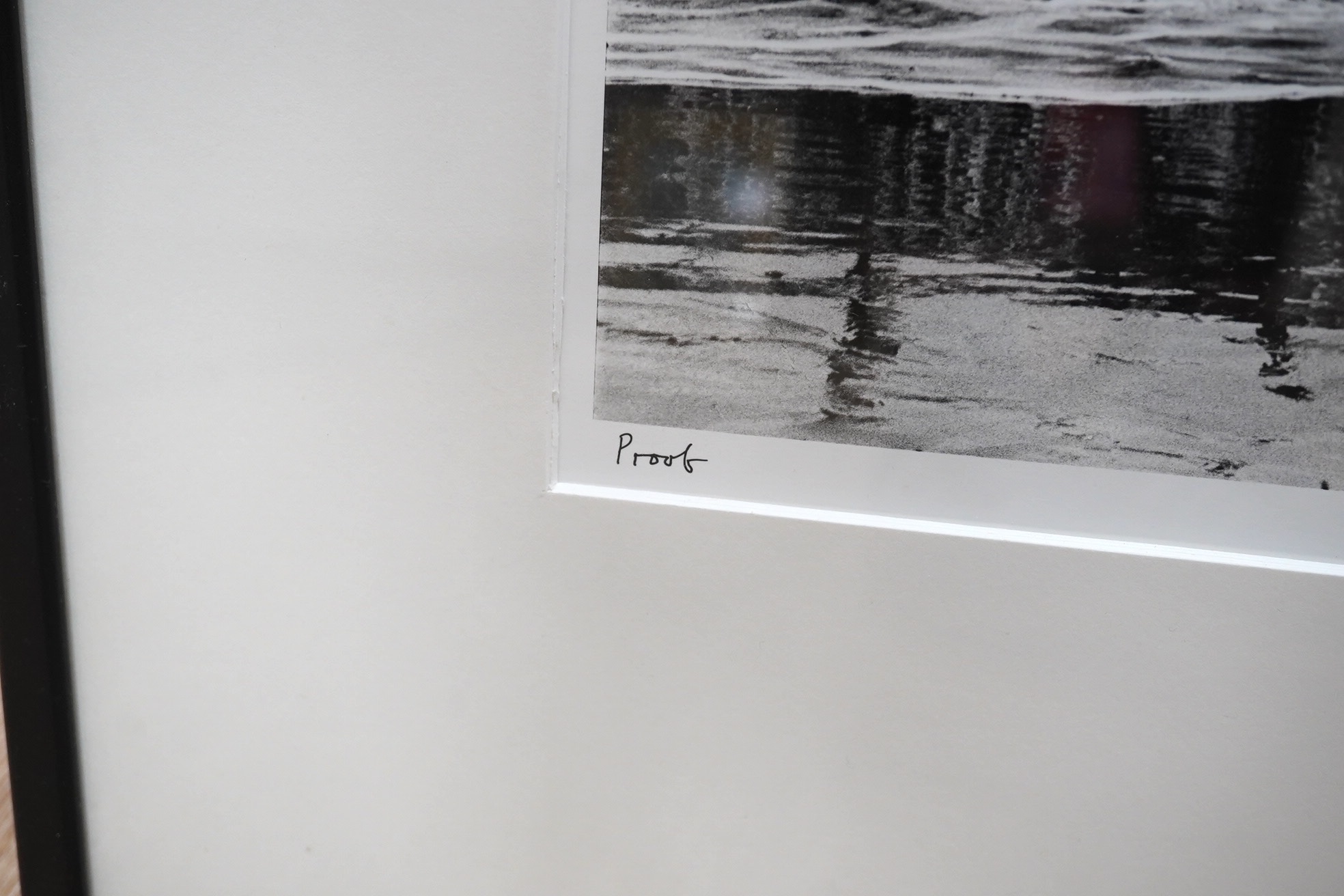 Roger Mayne (Photographer, 1929-2014), gelatin silver print, 'November storm, Lyme Regis', signed and dated '93, inscribed proof, 22 x 33cm. Condition - good